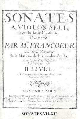 Francoeur: Sonates no.7-12 a violon et Bc
